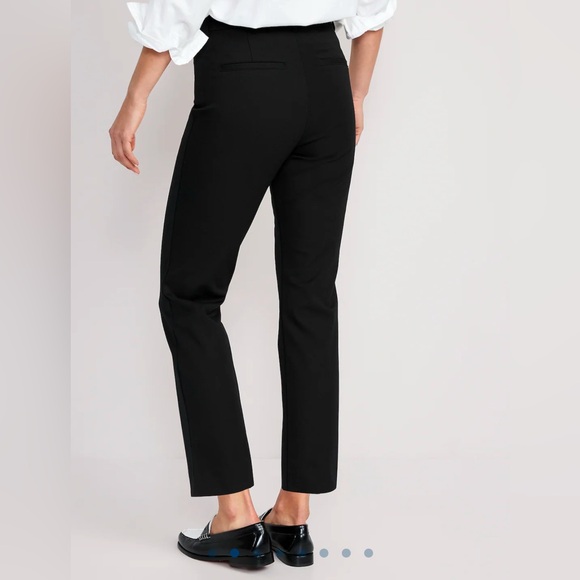 Old Navy High-Waisted Pixie Straight Pants Black Size 0 - Picture 3 of 8